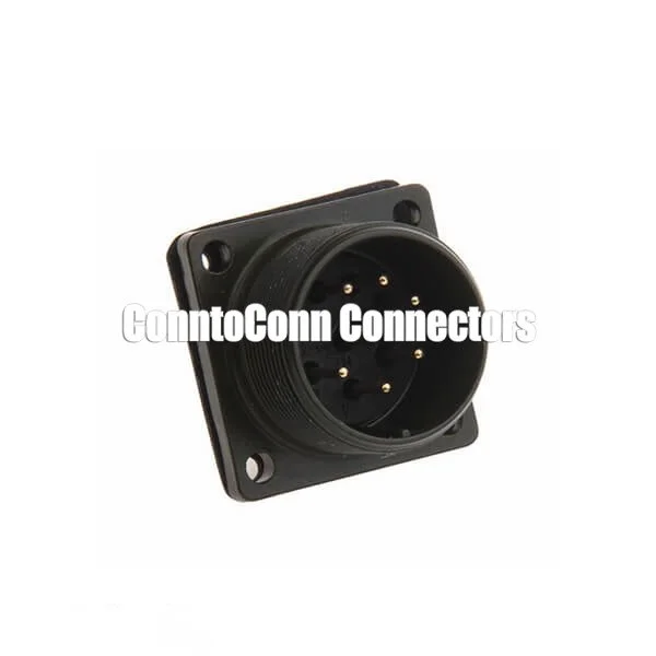 MS 5015 CONNECTOR 8 PIN PLUG STRAIGHT 4 HOLE FLANGE MOUNT MS 3102
