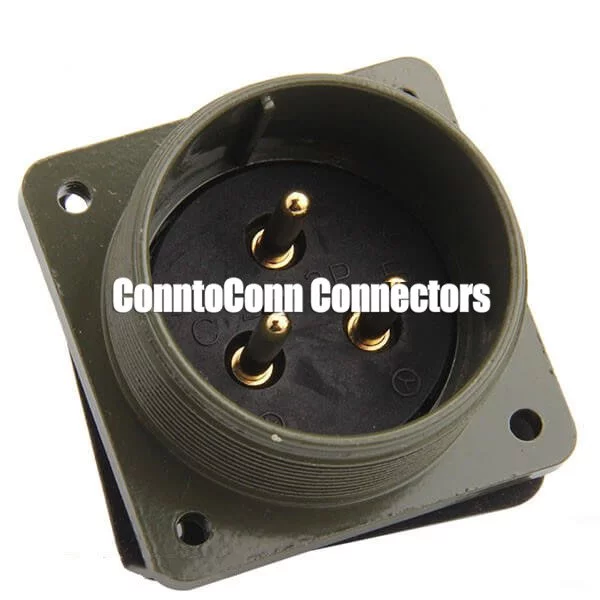 MS3102A28-3P MIL-DTL-5015 PANEL MOUNT PLUG 3 PIN CONNECTOR