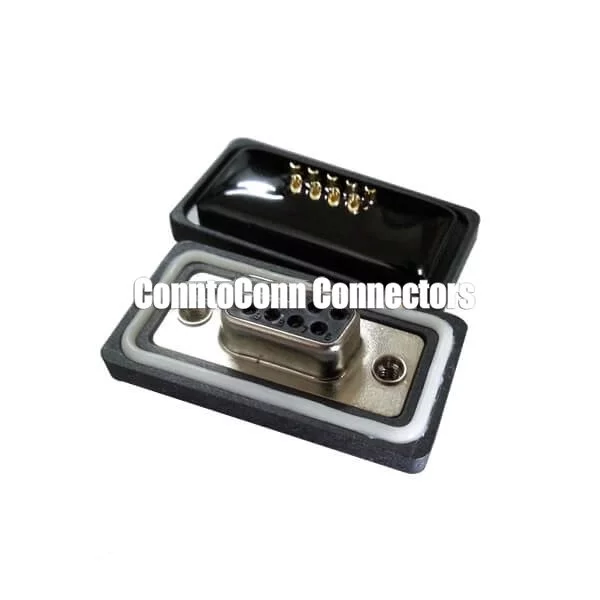 WATERPROOF 9 PIN D-SUB CONNECTOR STRAIGHT JACK SOLDER TYPE FOR CABLE