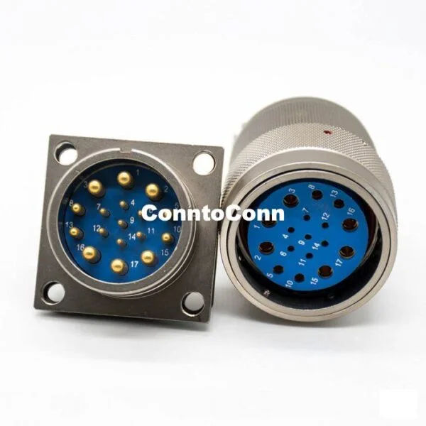 MIL-DTL-26482 SERIES MALE FEMALE CONNECTORS ELECTRICAL PLUG&SOCKET Y27G 17PIN ADMIRALTY METAL 180° PANEL MOUNT SOLDER CUP BAYONET COUPLING