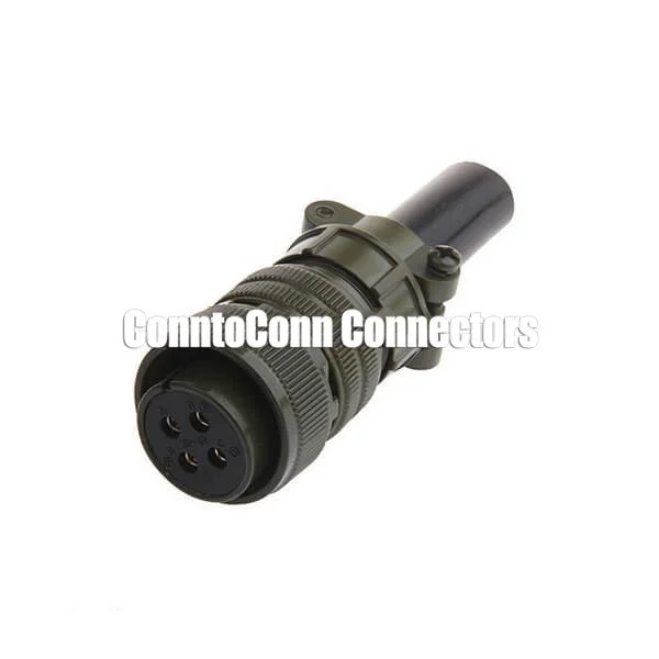 4 PINS MS 5015 CONNECTOR SOCKET CABLE CONNECTOR & RUBBER BUSHING
