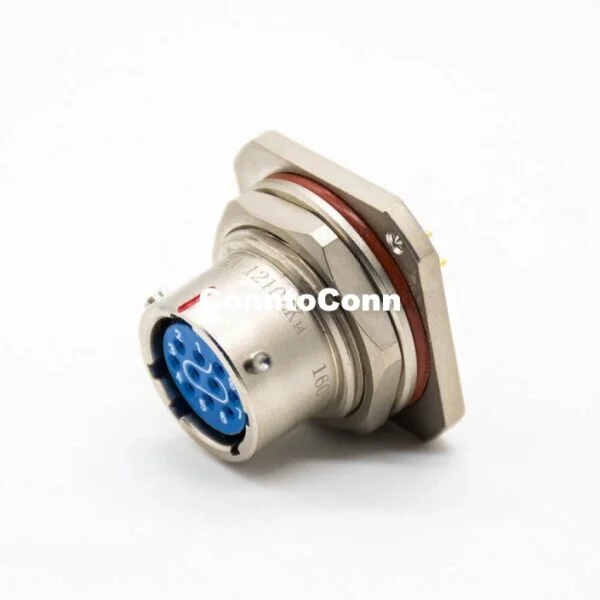MIL-DTL-26482 SERIES Y50X SOCKET FEMALE 10PIN PANEL MOUNT PCB BAYONET COUPLING 12 SHELL PRINTED BOARD WELDED RUBBER SEAL CONNECTOR