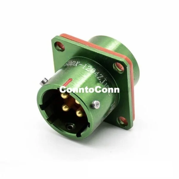 MIL-DTL-26482 SERIES 4 PIN SOCKETS Y50DX 14 SHELL SIZE MALE 4PIN STRAIGHT BAYONET COUPLING CONNECTOR 4 HOLE-FLANGE SOLDER CUP ALUMINUM ALLOY